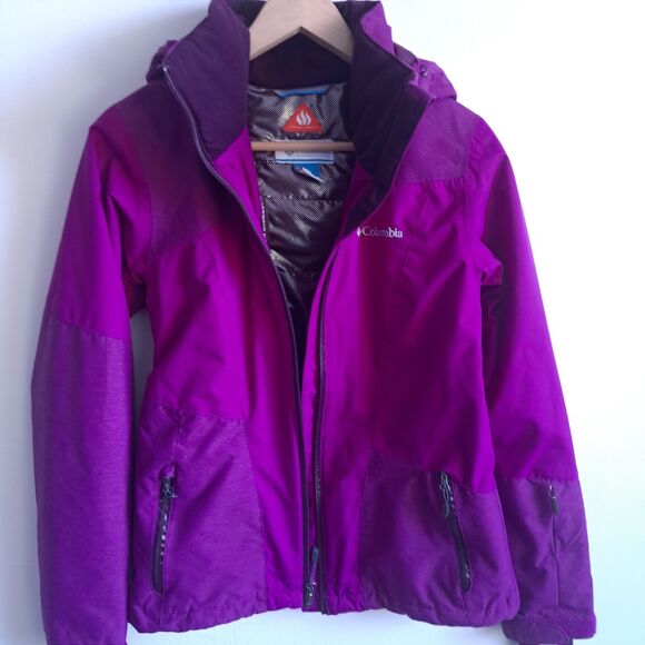 Columbia Omni Heat Omni Tech Purple Pink Magenta Waterproof Womens XS Jacket - Picture 6 of 10